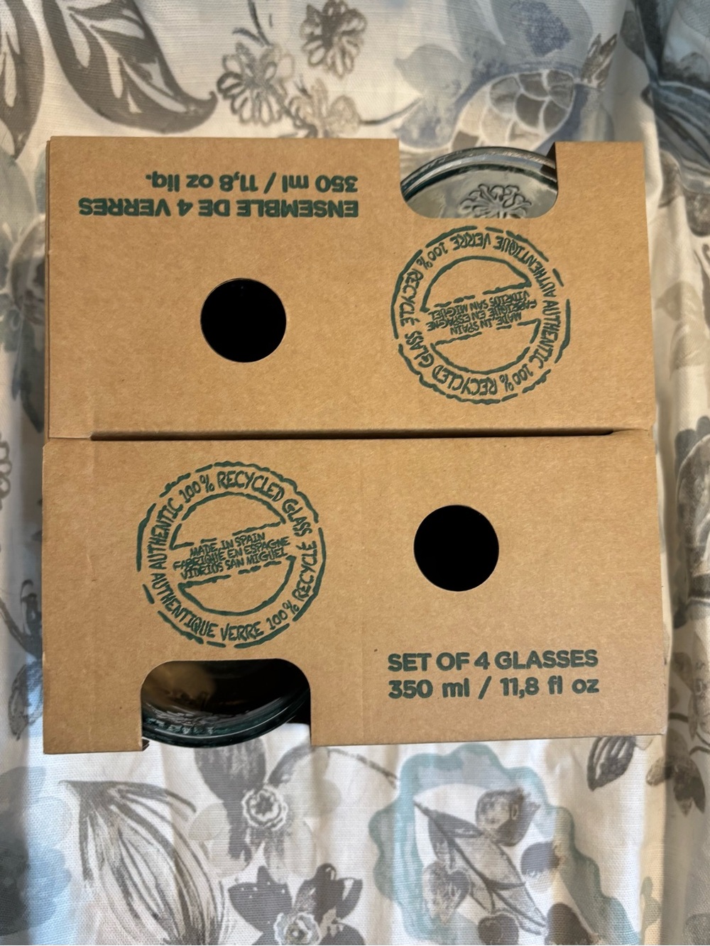 San Miguel Recycled glasses. 4 count - Picture 2 of 5